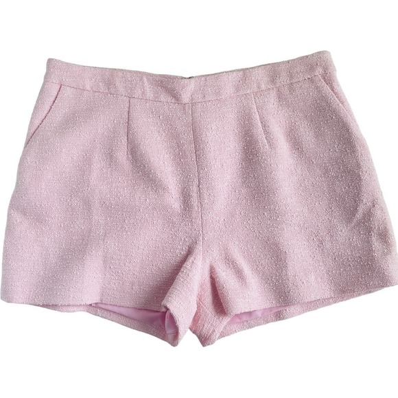 L’Agence Ashton Pink Tweed Shorts - Picture 2 of 11